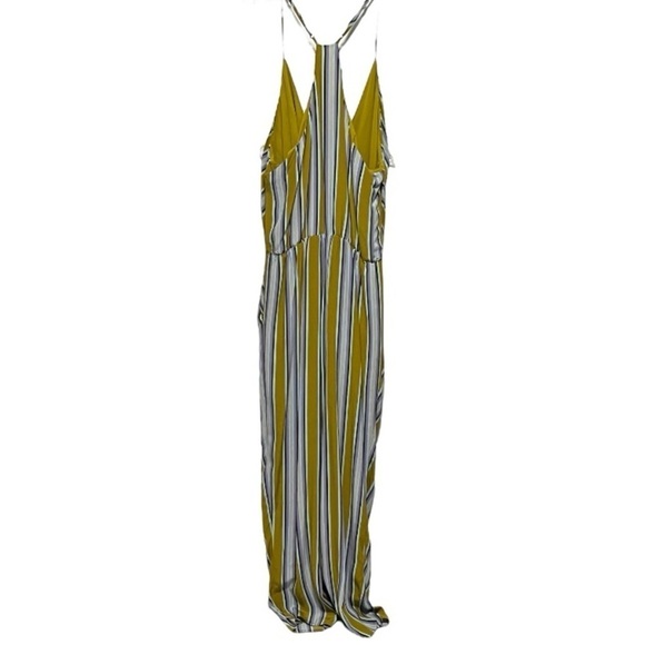 ASTR The Label Trendy Pleated front racerback bold retro stripes JUMPSUIT - Picture 5 of 12